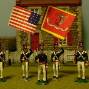 DSC09558
Reviresco - Mexican War U.S. Marine Color Party Dress Uniform (5 figures, 2 flags)