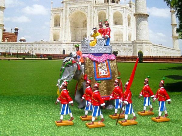 003 BG 142, Elephant of the Maharaja of Sikkim, BG 121, Soldiers of Sikkim