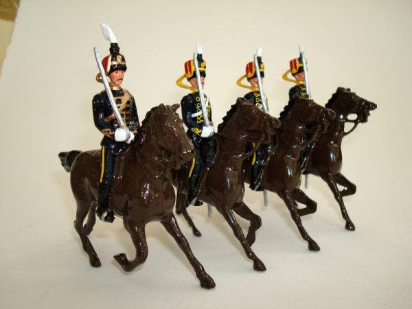 10th Royal Hussars Prince Of Wales's Own. These were originally Old Britains set # 2075  7th Queens Own Hussars, but another piece of superb painting 