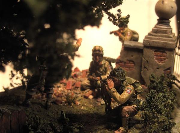 1st Battalion- 505th PIR -82nd airborne div.entering Manoir "La Fière" early morning 6th of june.