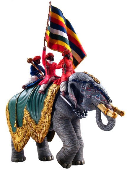 22000 Jaipur elephant with standard bearer