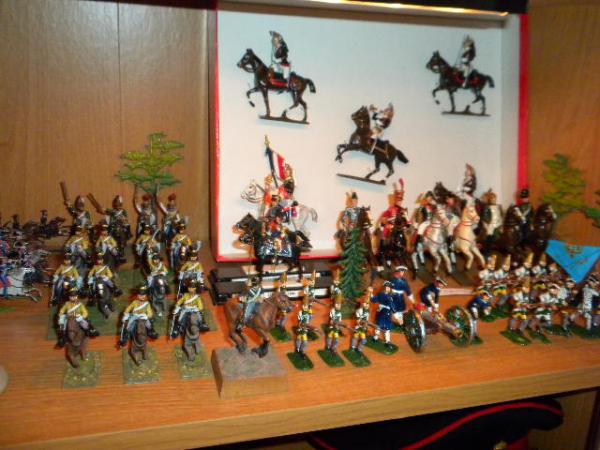 30mm French Carabiniers (maker unknown), Napoleon's General Staff and Cuirassiers (by CBG Mignot), and 30mm Semi-flats - Austrian or Swedish Army (Sev