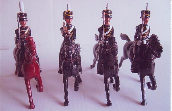 3rd Kings Own Hussars. Had to get these made, the Old Britains set # 13 is out of my price range for some reason they are very rare with the box. But 