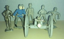 54mm Civil war cannon and crew Kit. Cannon, Limber and crew can be purchased separately.