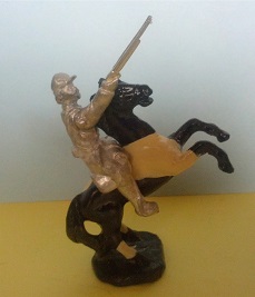 54mm rider with a shot gun.  Suitable for both Union and Confederate, horse separate kit.