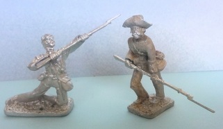 54mm  wounded Yank parrying, Confederate moving up. Civil war