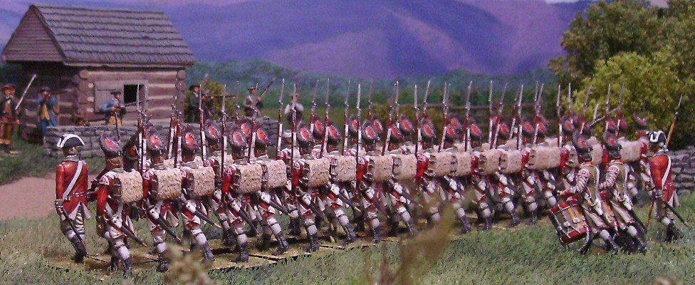 5th Foot Grenadier Company Advancing towards Colonial Militia