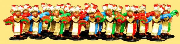 A bevy of Balinese Legong Dancers. These are part of my production range for Golden Chersonese Miniatures.