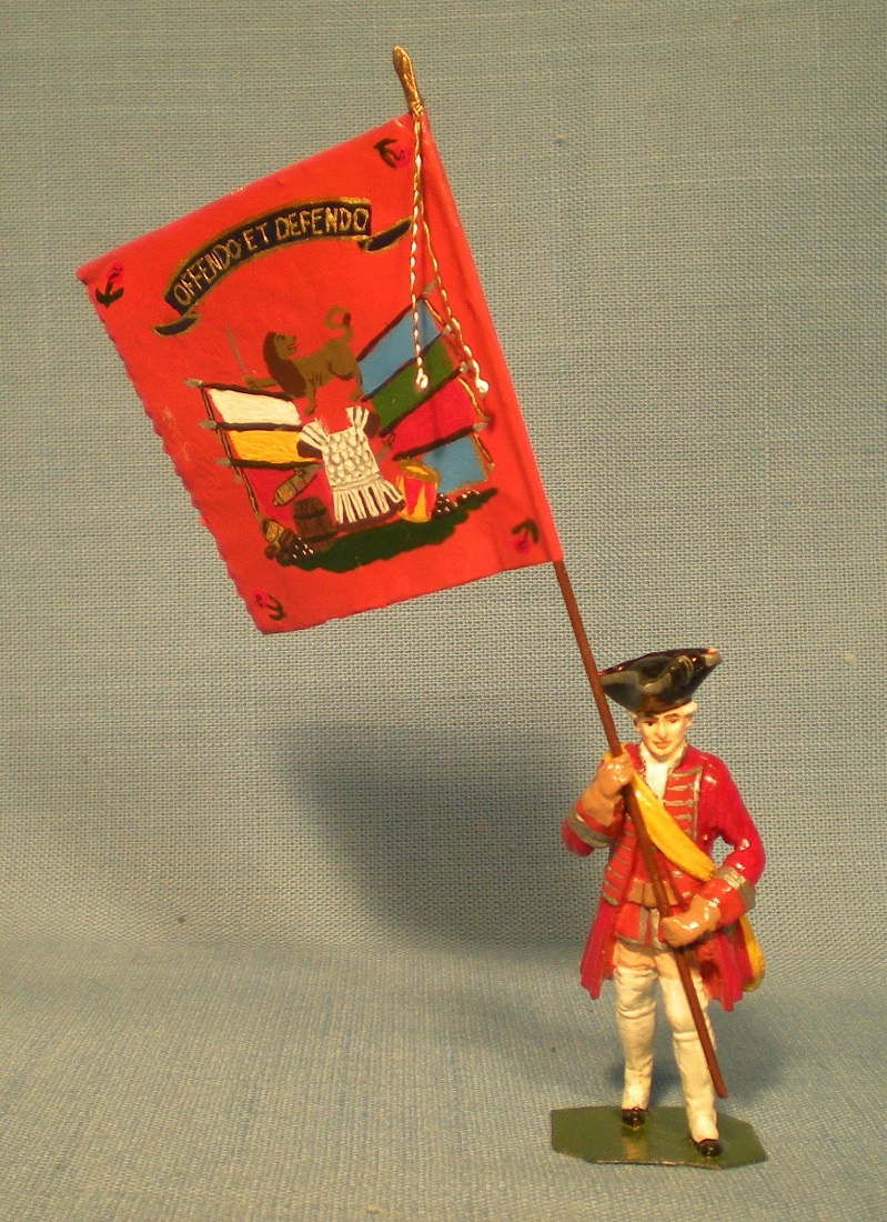 A Fähnrich, or ensign, from the Hannoverian infantry regiment Hardenberg.  The figure is a converted Stadden British officer.  There was close contact