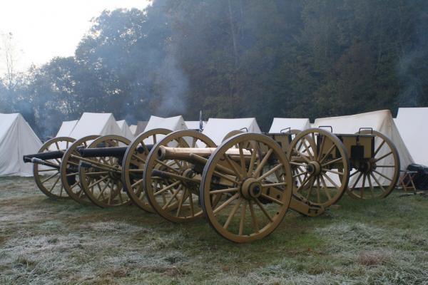 A frosty morning in camp in Tennesee.