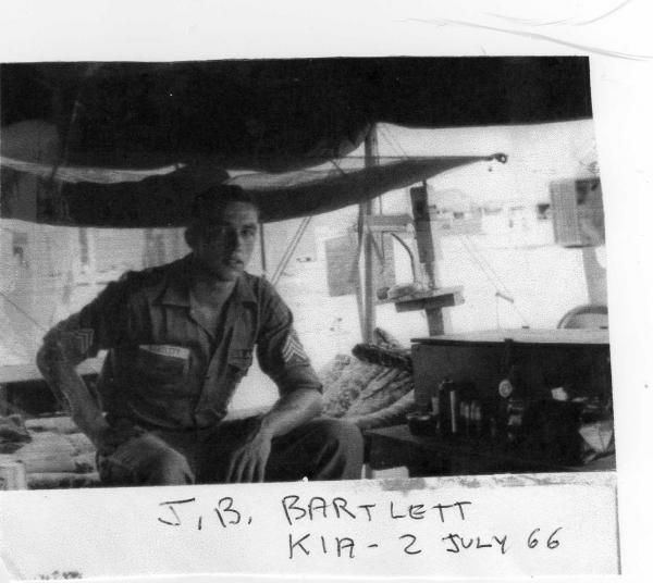 A great soldier,Sgt James B Bartlett,kia 2july1966