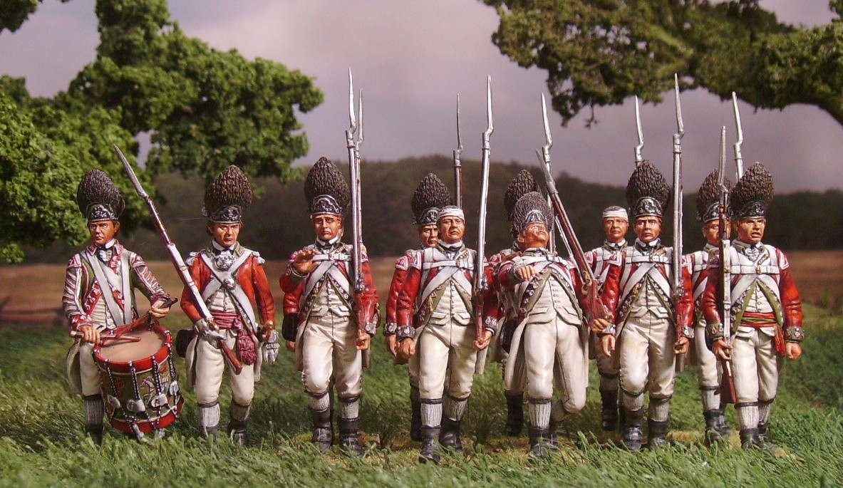 A Grenadier company section/squad advancing in two ranks