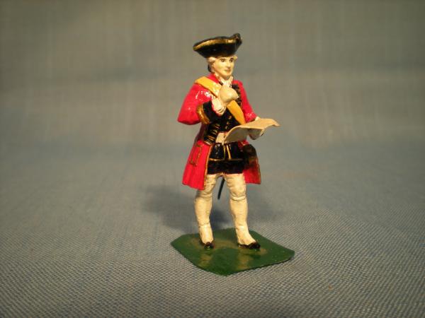 A Hannoverian officer attached to the royal suite as an aide-de-camp.  Another casting by Stadden.