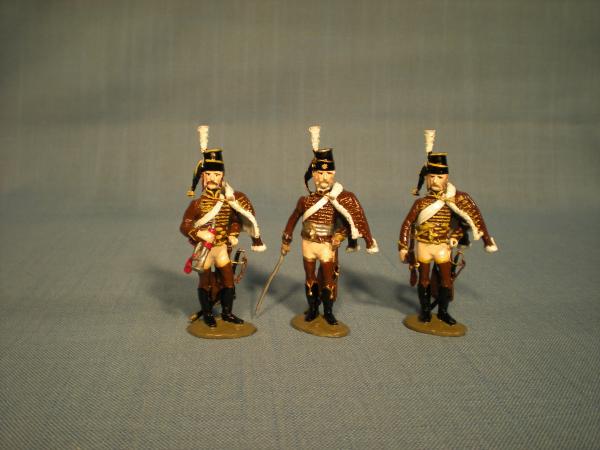 A trumpeter, officer and a hussar of General von Werner's Regiment, called the "Brown Hussars", from the color of their jackets.  They were also calle