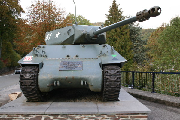 Achilles tank destroyer (17pdr armed) of the Northamptonshire Yeomanry who liberated La Roche en Ardennes.