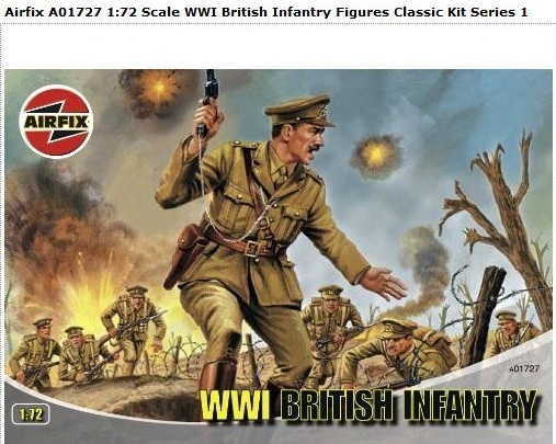 Airfix 1:72 scale WWI British Infantry Figures Classic Kit Series 1