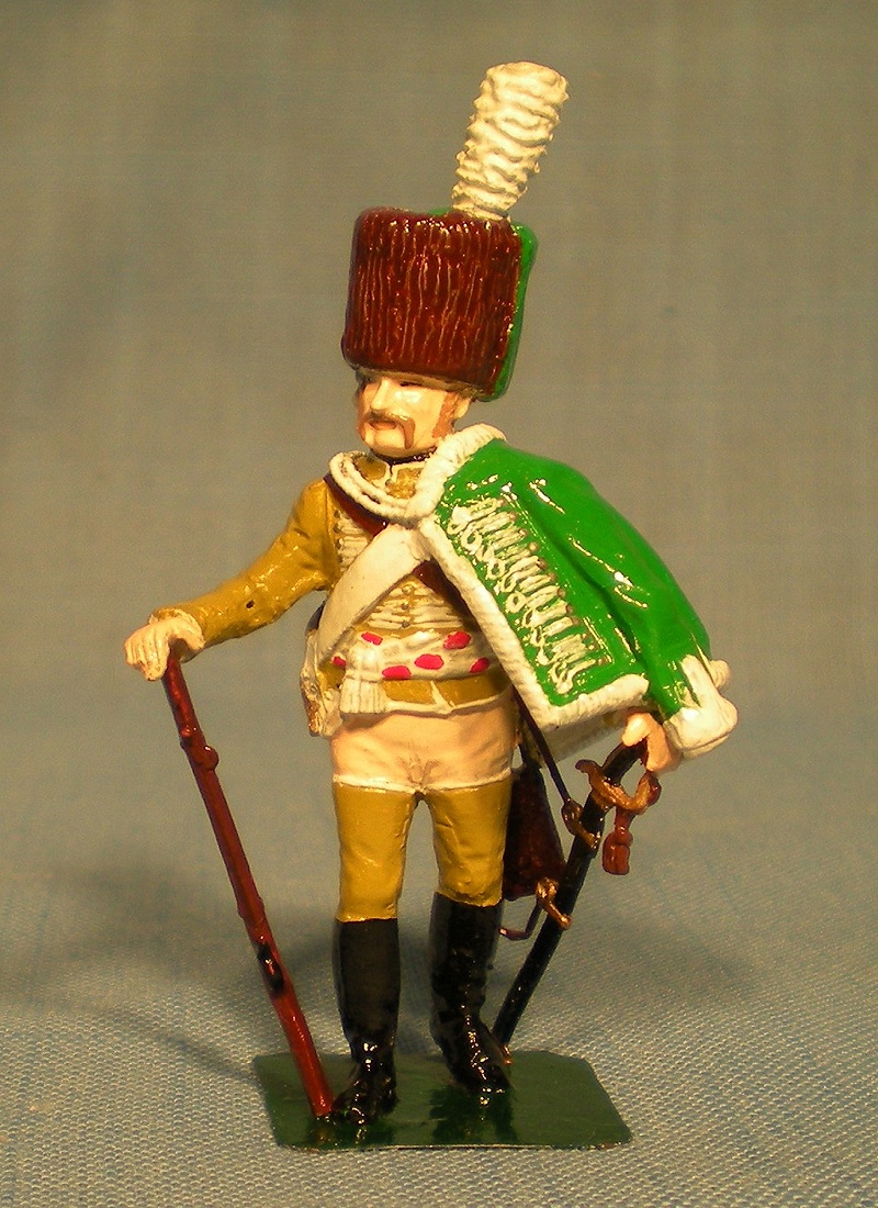 Another hussar from Kleist's regiment, the Green Hussars, and yes, another casting by Stadden.