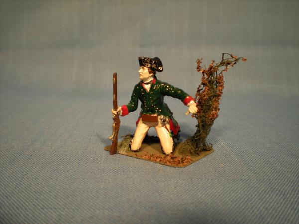 Another Puchala casting, a Prussian Jäger, after a skethc by Menzel.  This figure's pose was so dynamic that he needed more of a base than others do, 