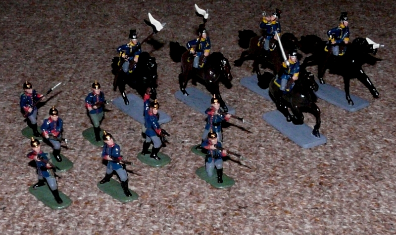 Assorted Imperial German infantry and cavalry.