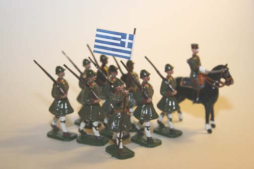 Avon Toy Soldiers WWI GREEKS with Adrian Helmets