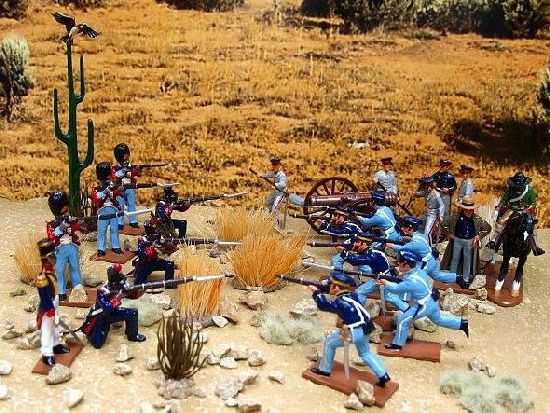 BBA1-Battle of Buena Vista includes US1-American Artillery Battery; MAW1-Urgent Dispatch; MAW2 With Bayonet and Charge; MAW3-Mexican Volley and TT20-O