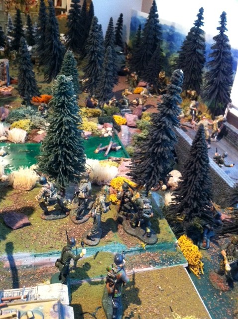 Big Red 1 engaging the enemy