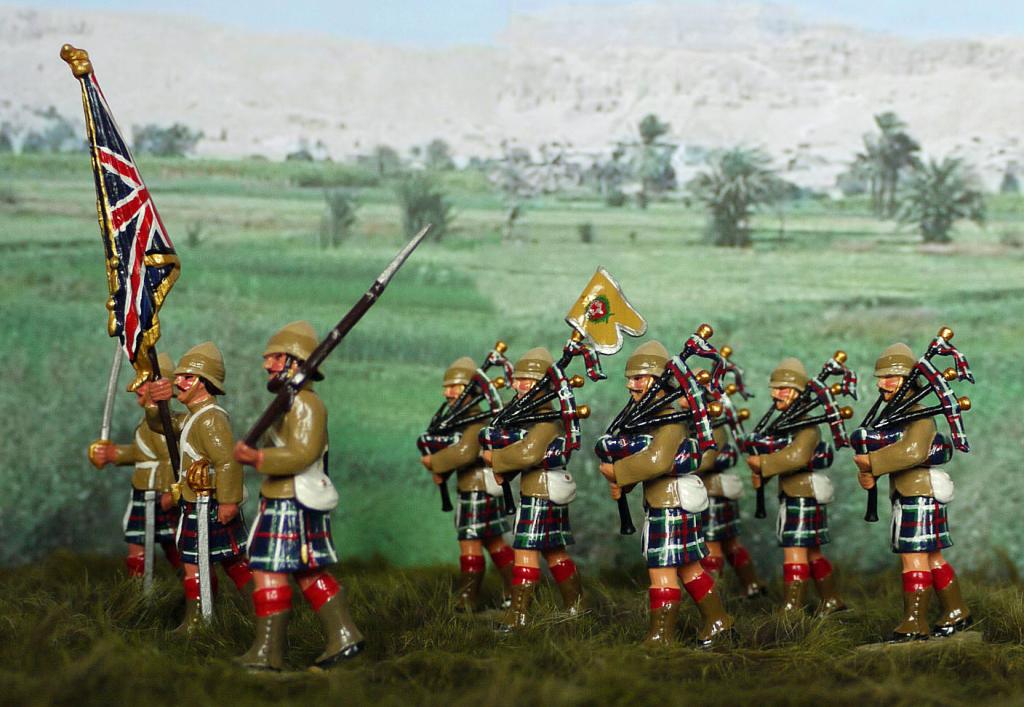 BLACK WATCH AND SEAFORTH HIGHLANDERS ON THE MARCH