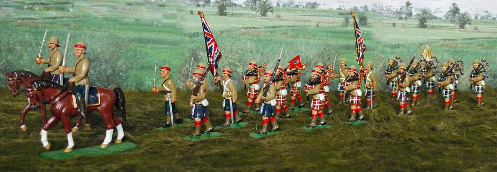 BLACK WATCH AND SEAFORTH HIGHLANDERS ON THE MARCH