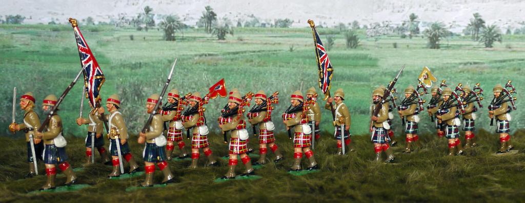 BLACK WATCH AND SEAFORTH HIGHLANDERS ON THE MARCH