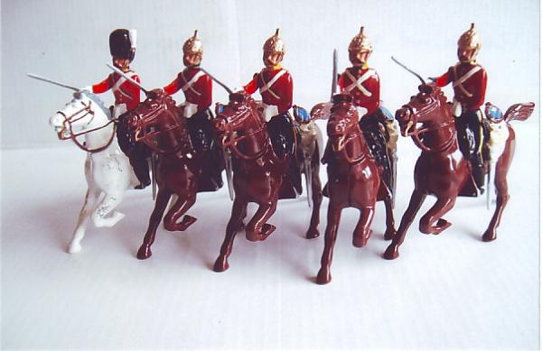 Britains # 00169 Heavy Brigade. The four troppers are actually the 6th Inniskilling Dragoons, with an Officer from the Royal Scots Greys, strange comb