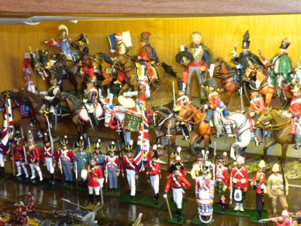 Britains Red Coat series, and mounted Napoleonic figures (by del Prado)