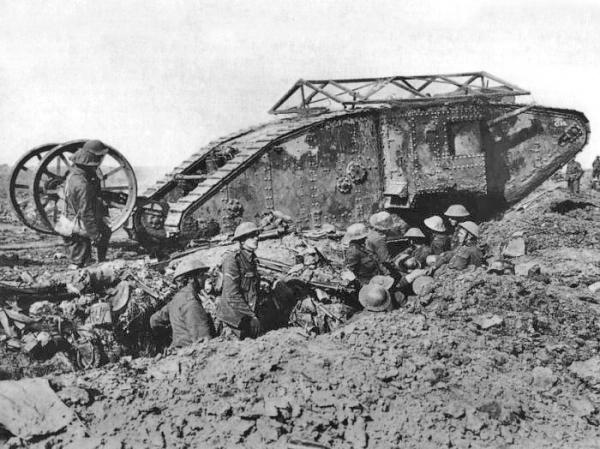 British Mark I male tank Somme 25 September 1916