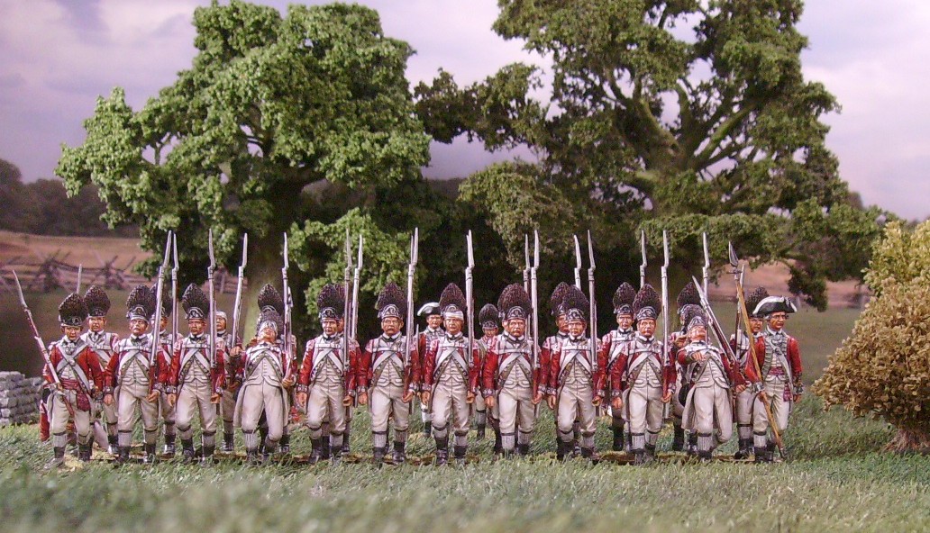 British regulars advancing up Brooks Hill