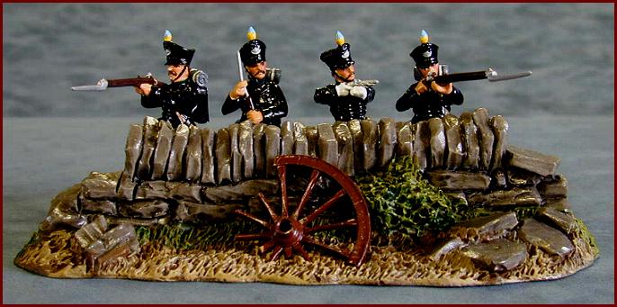 Brunswickers Standing Firm-WAD6-Add-on-Le Haye Sainte with part of diorama from WA-scenics add-on