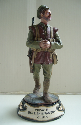 Chas Stadden #129. Private British Infantry 1914. Not certain if this was the original model and withdrawn or requested by the buyer with this title. 