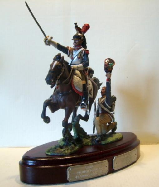 Chas Stadden # 136. Double figure Mounted Soldat Premier Regiment de Cuirassier-1815 + Voltiguer 45 de Ligne-1815.  Its really one stunning model, har