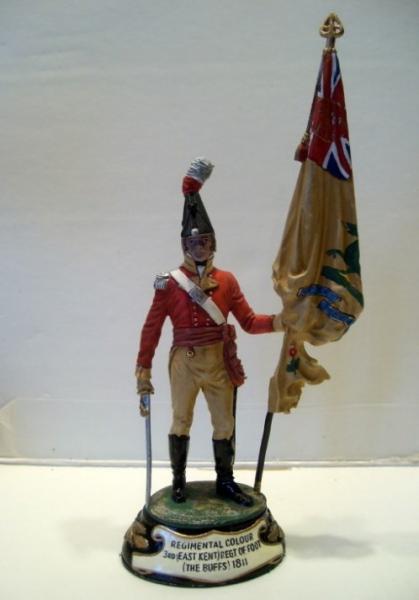 Chas Stadden # 24. Regimental Colour 3rd (East Kent) Regiment The Buffs -1811. This was the first issue of this model showing the Ensign with only one