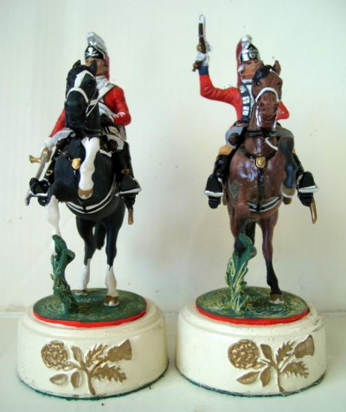 Chas Stadden American Revolutionary War British Army Chess pieces Knights: Trooper British 17th Light Dragoons & Captain British 16th Light Dragoons.