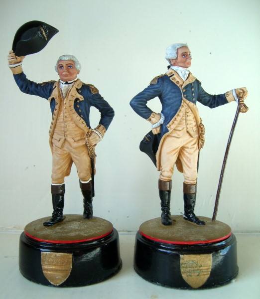 Chas Stadden American Revolutionary War The Army of The Continental Congress Chess pieces Bishops: General Nathaniel Greene & The Marquis de Lafayette