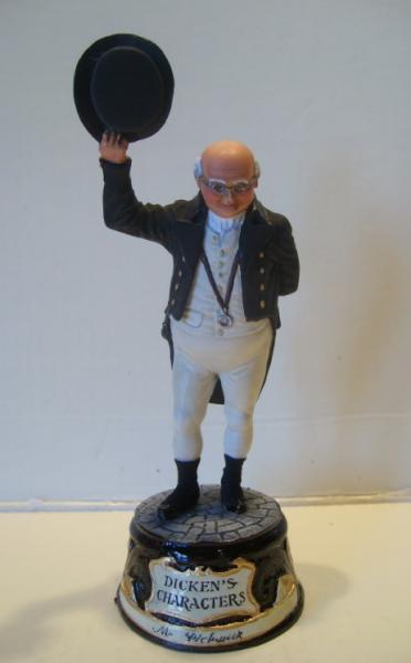 Chas Stadden Buckingham Pewter model of a Dickens character Mr Pickwick. Not a catalogue model usually sold in high grade plain pewter. Had this paint