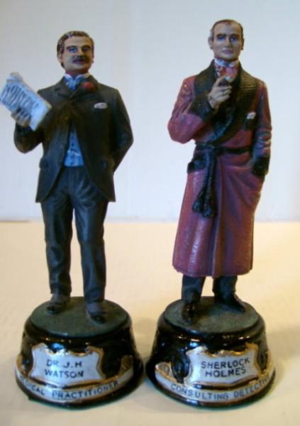 Chas Stadden Special Edition of 500 Sherlock Holmes & Dr Watson, made for the US tobacco Company Tinderbox. Nice pair and the painting is superb. ++