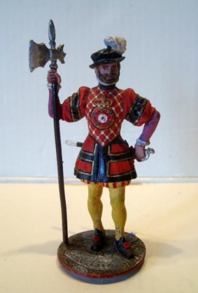 Chas Stadden. Yeoman Warder Pawn Chess piece from The Tower Of London set. This is a very rare item. This model was the master used as the painting gu