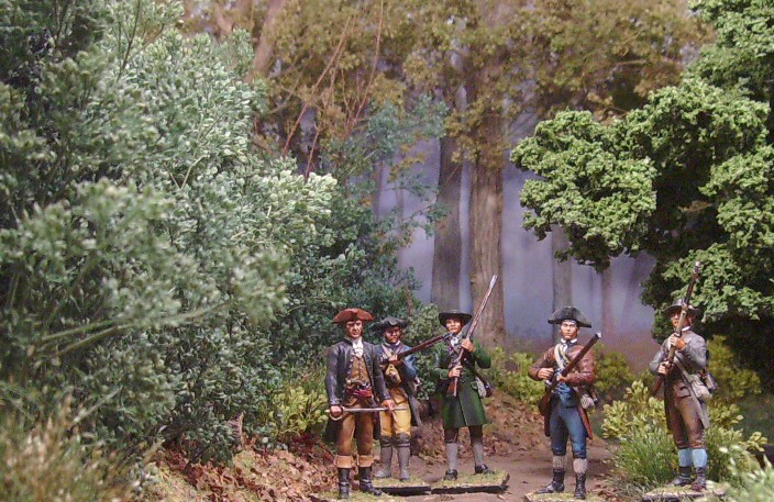 Colonial militia waiting the approach of the British