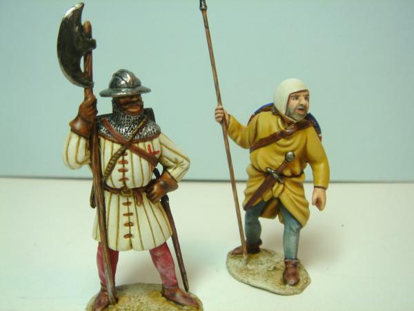 crusader sergeant and peasant foot soldier