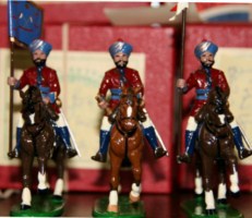 Dhrangadrha, PW14 Dafadar with colour; PW 15, trumpeter; PW16, Sowar(lancer)