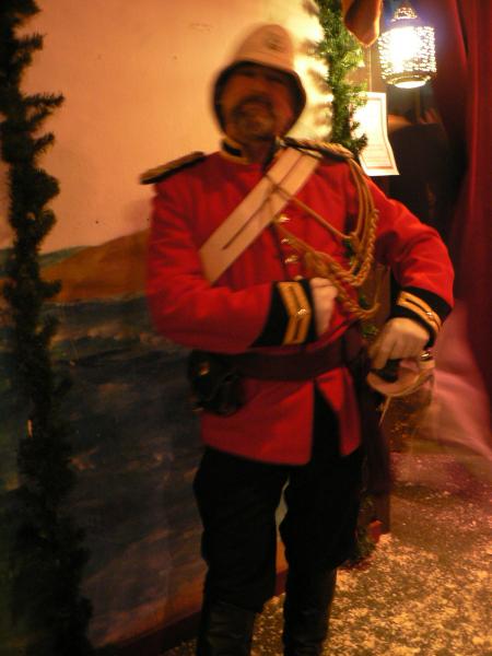 Dickins Fair 12/2010 Looking daper as a 2nd Life Guard forigen service with all accroutments including Staffordshire mug topped with Guinness, but of 