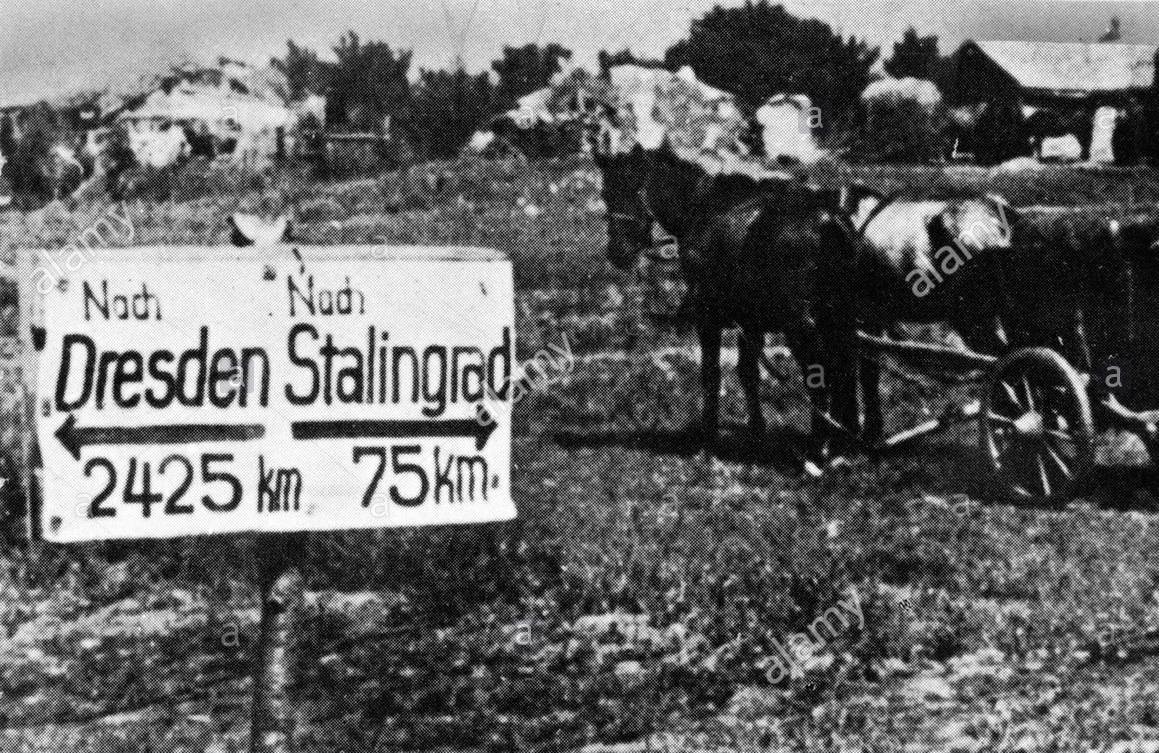 direction sign for the german wehrmacht indcating the routes to dresden HPC6NX