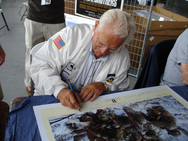 Don Marlakey signing a print for my collection