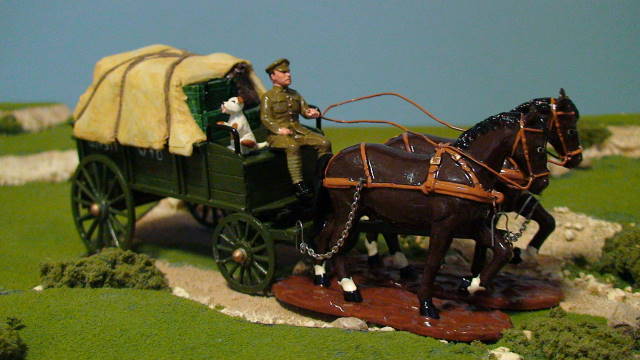 DSC09518
EQ-62  Army Service Corp
Wagon, 2 Horses, Supplies, Driver and Dog