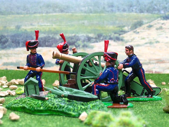 EQ57A-French Horse Artillery of the Guard Gun Battery- replacing a damaged wheel on an 8lb Field Gun